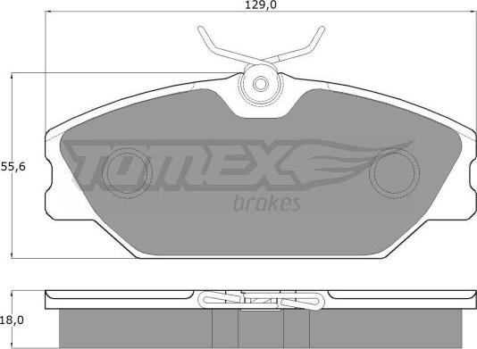 TOMEX brakes TX 10-771 - Brake Pad Set, disc brake autospares.lv