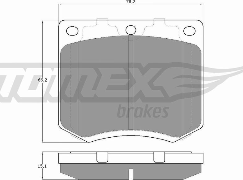 TOMEX brakes TX 11-99 - Brake Pad Set, disc brake autospares.lv