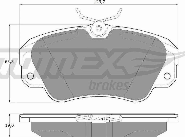 TOMEX brakes TX 11-91 - Brake Pad Set, disc brake autospares.lv