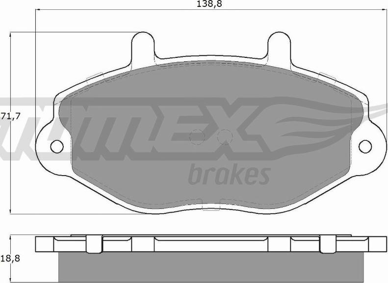 TOMEX brakes TX 11-92 - Brake Pad Set, disc brake autospares.lv