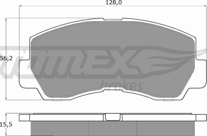 TOMEX brakes TX 11-45 - Brake Pad Set, disc brake autospares.lv