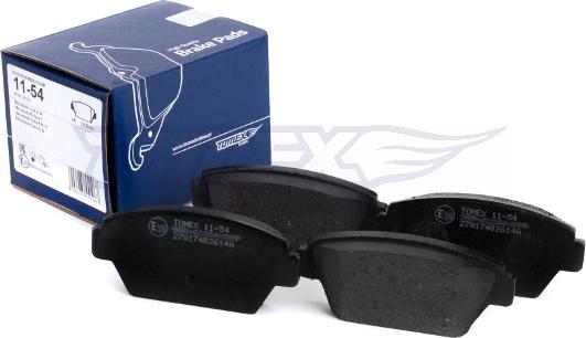 TOMEX brakes TX 11-54 - Brake Pad Set, disc brake autospares.lv