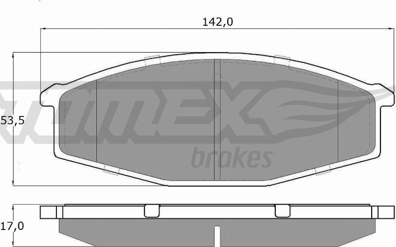 TOMEX brakes TX 11-56 - Brake Pad Set, disc brake autospares.lv