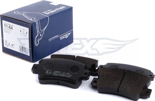 TOMEX brakes TX 11-64 - Brake Pad Set, disc brake autospares.lv