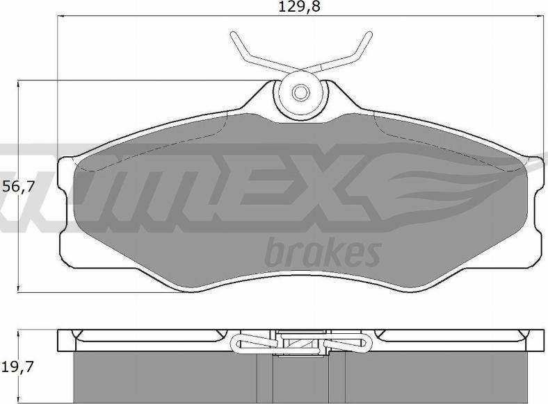 TOMEX brakes TX 11-66 - Brake Pad Set, disc brake autospares.lv