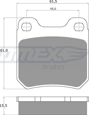 TOMEX brakes TX 11-60 - Brake Pad Set, disc brake autospares.lv