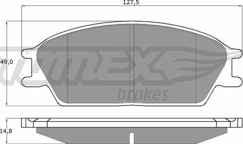 TOMEX brakes TX 11-06 - Brake Pad Set, disc brake autospares.lv