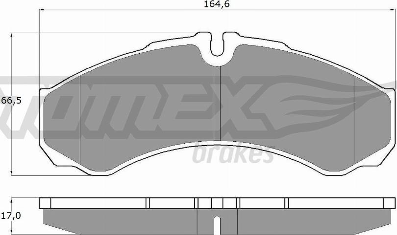 TOMEX brakes TX 11-11 - Brake Pad Set, disc brake autospares.lv