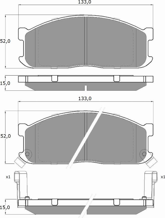 TOMEX brakes TX 11-17 - Brake Pad Set, disc brake autospares.lv