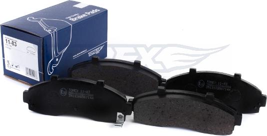 TOMEX brakes TX 11-83 - Brake Pad Set, disc brake autospares.lv