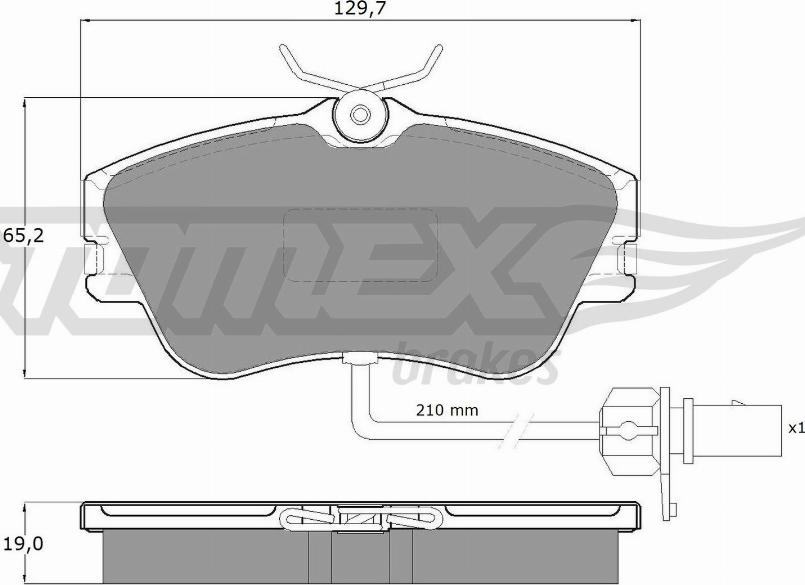 TOMEX brakes TX 11-821 - Brake Pad Set, disc brake autospares.lv