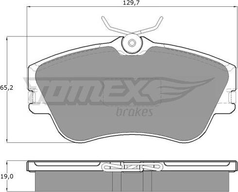 TOMEX brakes TX 11-82 - Brake Pad Set, disc brake autospares.lv