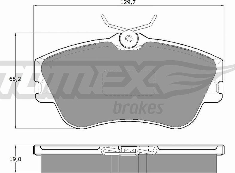 TOMEX brakes TX 11-82 - Brake Pad Set, disc brake autospares.lv