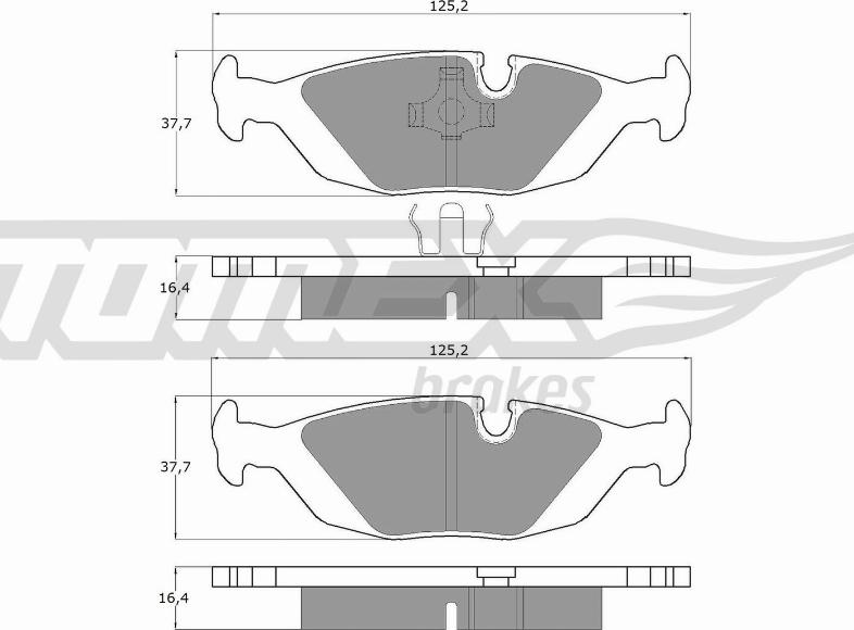 TOMEX brakes TX 11-30 - Brake Pad Set, disc brake autospares.lv