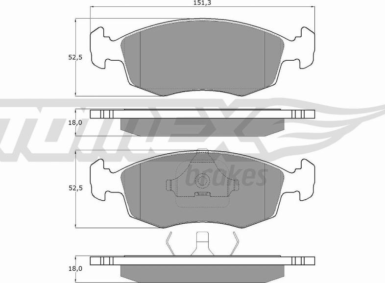 TOMEX brakes TX 11-32 - Brake Pad Set, disc brake autospares.lv