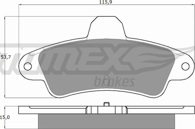 TOMEX brakes TX 11-20 - Brake Pad Set, disc brake autospares.lv