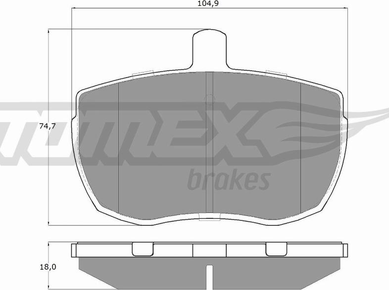 TOMEX brakes TX 11-21 - Brake Pad Set, disc brake autospares.lv