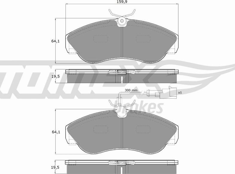 TOMEX brakes TX 11-731 - Brake Pad Set, disc brake autospares.lv