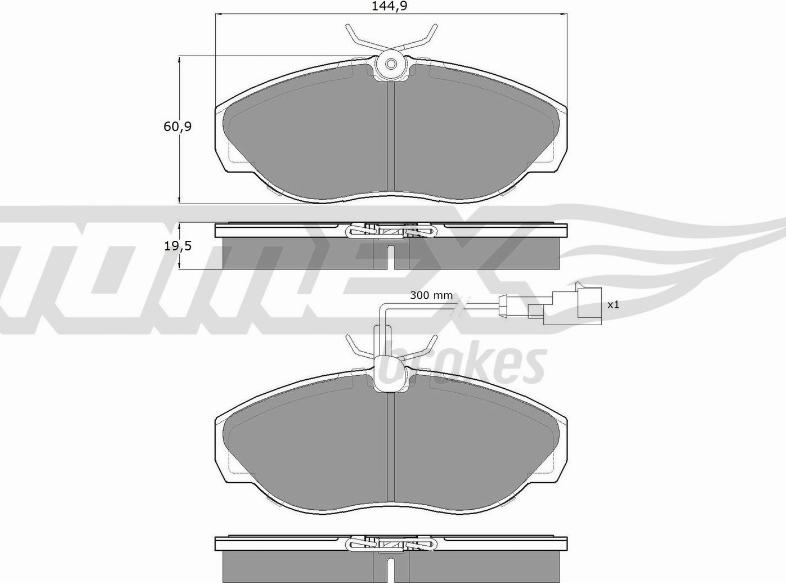 TOMEX brakes TX 11-721 - Brake Pad Set, disc brake autospares.lv