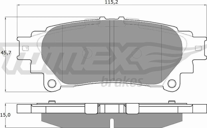 TOMEX brakes TX 18-40 - Brake Pad Set, disc brake autospares.lv