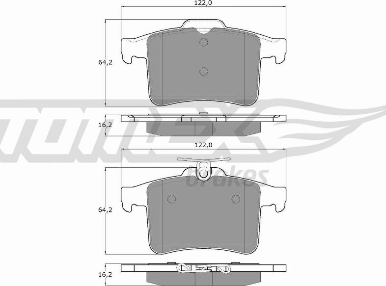 TOMEX brakes TX 18-56 - Brake Pad Set, disc brake autospares.lv