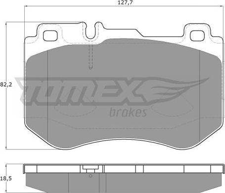TOMEX brakes TX 18-51 - Brake Pad Set, disc brake autospares.lv