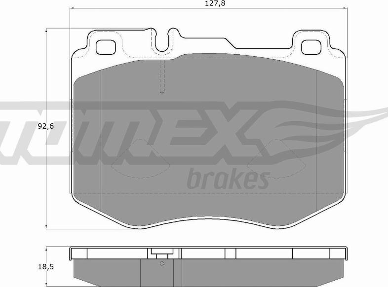TOMEX brakes TX 18-52 - Brake Pad Set, disc brake autospares.lv