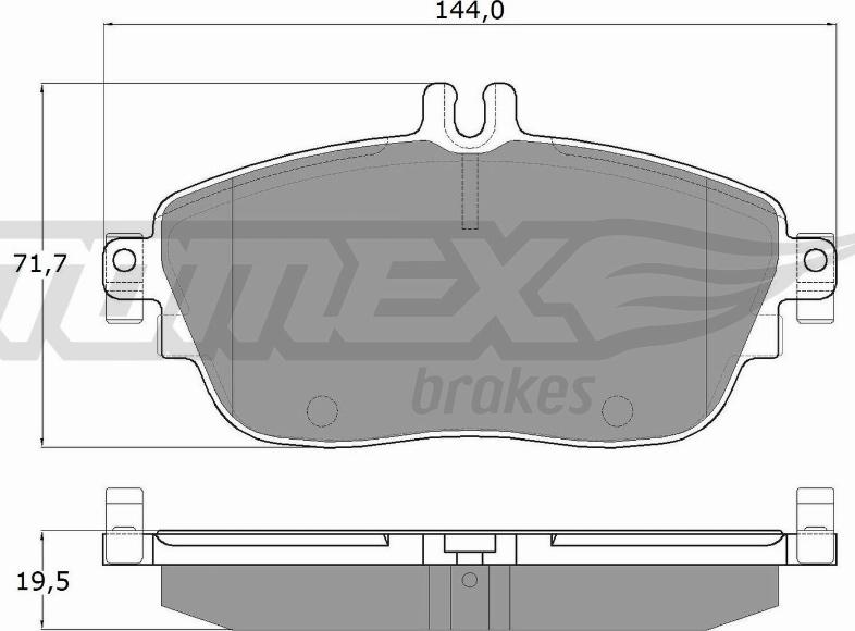 TOMEX brakes TX 18-06 - Brake Pad Set, disc brake autospares.lv