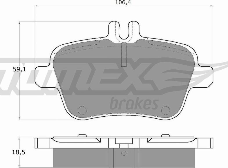 TOMEX brakes TX 18-08 - Brake Pad Set, disc brake autospares.lv