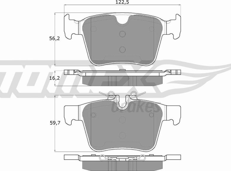 TOMEX brakes TX 18-16 - Brake Pad Set, disc brake autospares.lv