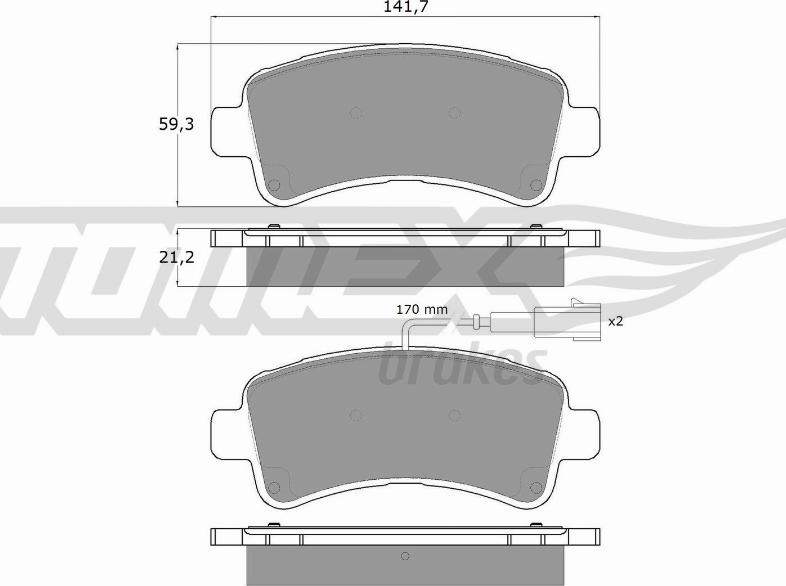 TOMEX brakes TX 18-11 - Brake Pad Set, disc brake autospares.lv