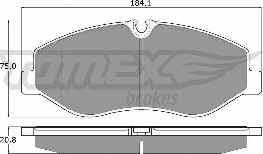 TOMEX brakes TX 18-12 - Brake Pad Set, disc brake autospares.lv