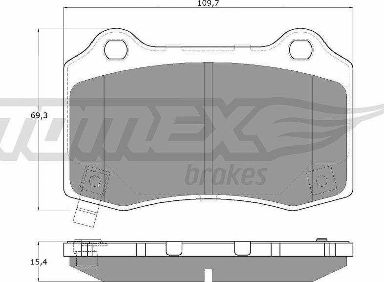 TOMEX brakes TX 18-81 - Brake Pad Set, disc brake autospares.lv