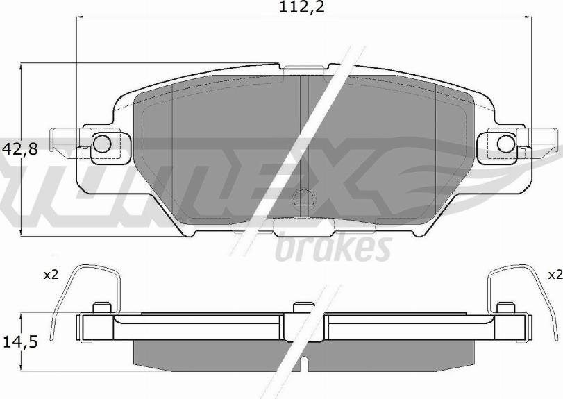 TOMEX brakes TX 18-31 - Brake Pad Set, disc brake autospares.lv