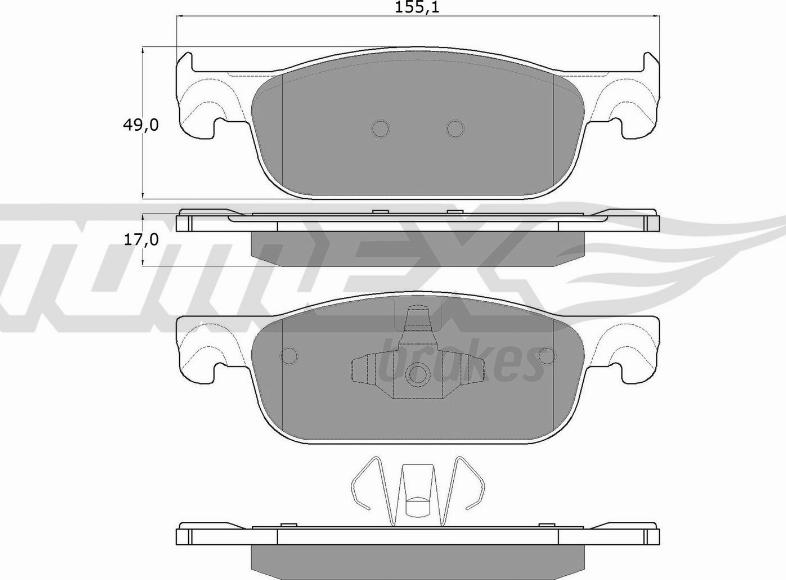 TOMEX brakes TX 18-32 - Brake Pad Set, disc brake autospares.lv