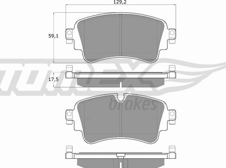 TOMEX brakes TX 18-23 - Brake Pad Set, disc brake autospares.lv