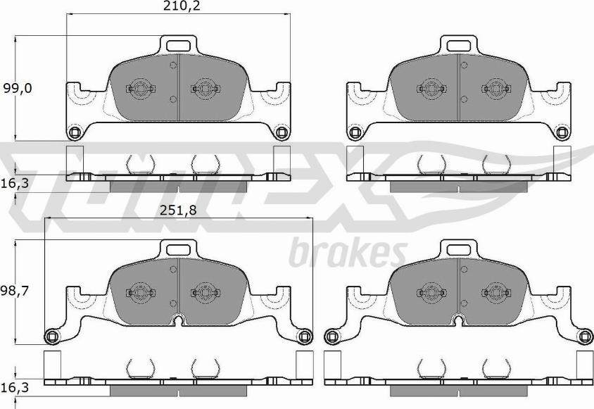 TOMEX brakes TX 18-22 - Brake Pad Set, disc brake autospares.lv
