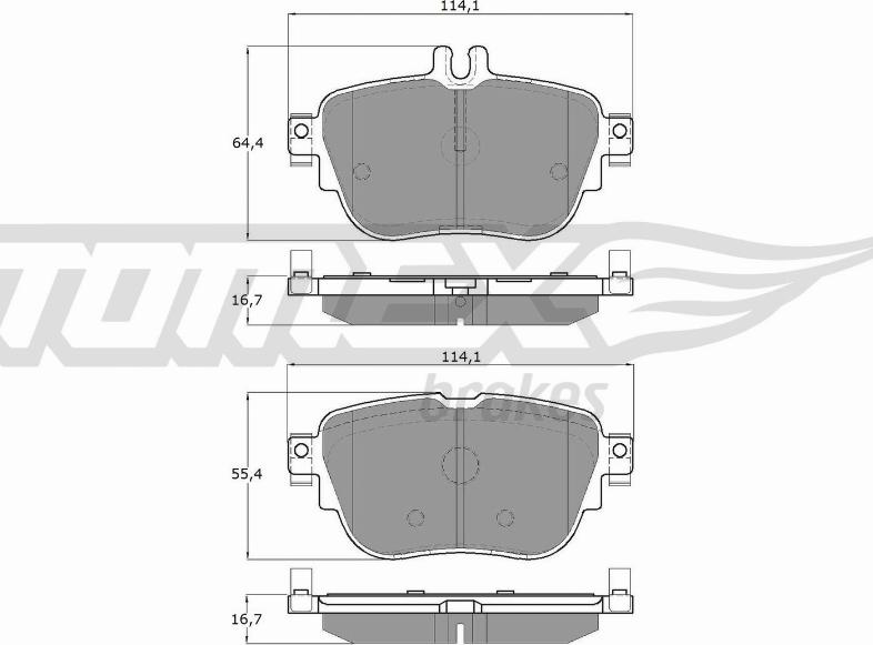 TOMEX brakes TX 18-76 - Brake Pad Set, disc brake autospares.lv