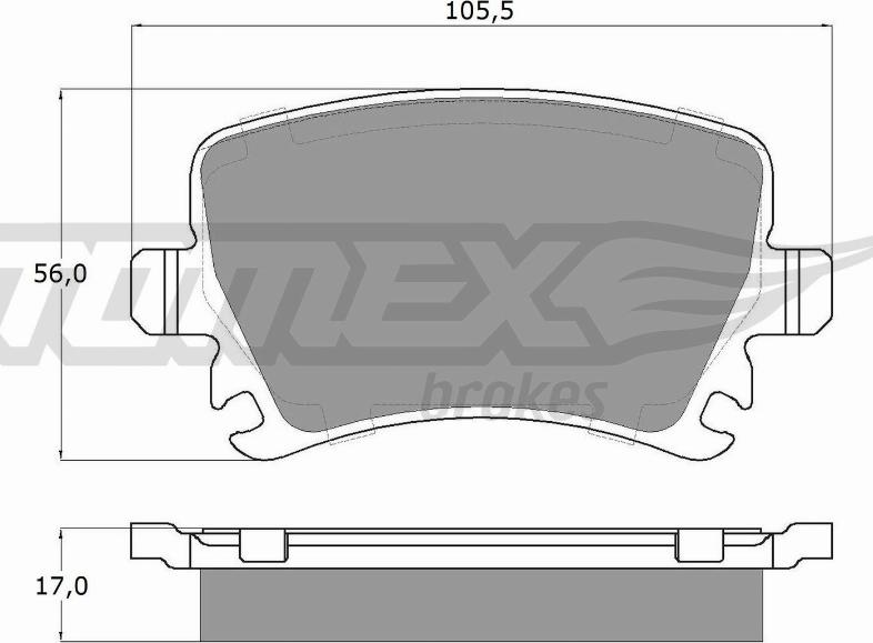 TOMEX brakes TX 13-95 - Brake Pad Set, disc brake autospares.lv