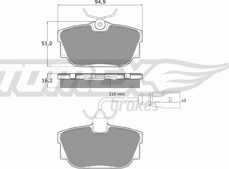 TOMEX brakes TX 13-901 - Brake Pad Set, disc brake autospares.lv