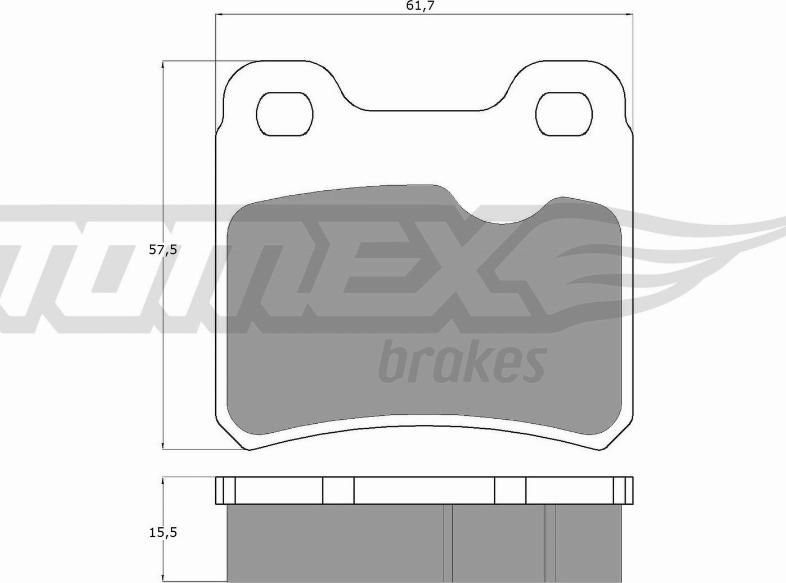 TOMEX brakes TX 13-49 - Brake Pad Set, disc brake autospares.lv