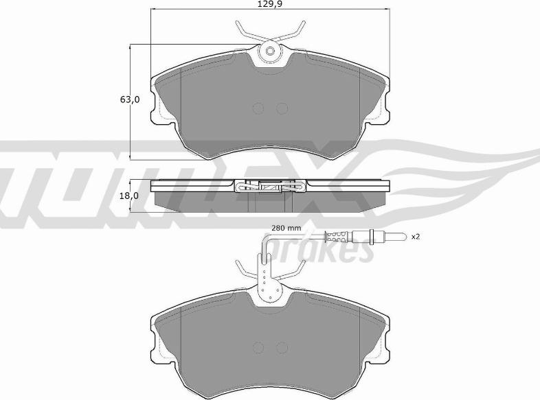 TOMEX brakes TX 13-47 - Brake Pad Set, disc brake autospares.lv