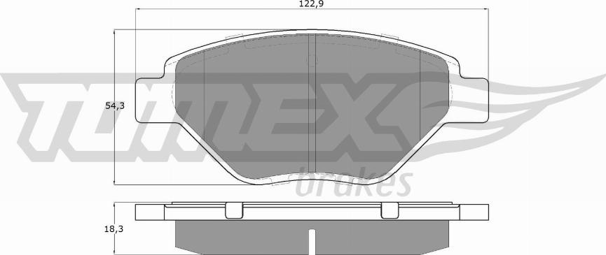 TOMEX brakes TX 13-53 - Brake Pad Set, disc brake autospares.lv