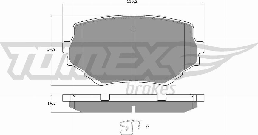 TOMEX brakes TX 13-60 - Brake Pad Set, disc brake autospares.lv