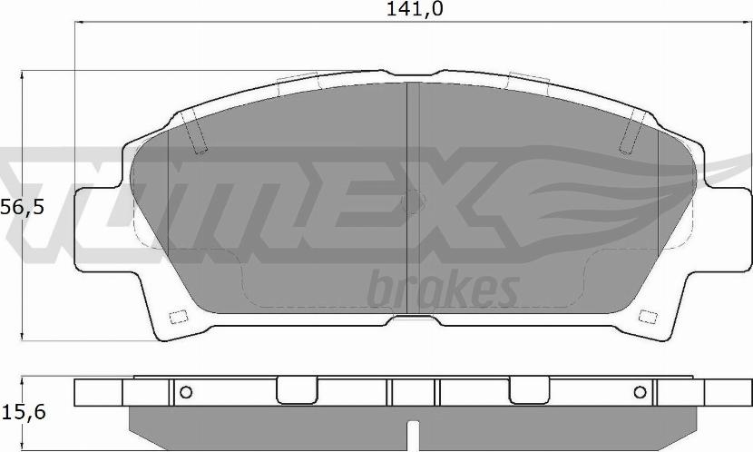 TOMEX brakes TX 13-63 - Brake Pad Set, disc brake autospares.lv