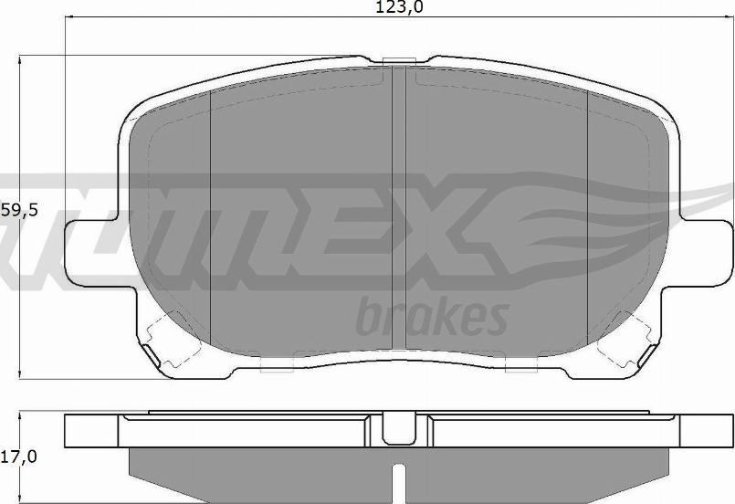 TOMEX brakes TX 13-67 - Brake Pad Set, disc brake autospares.lv