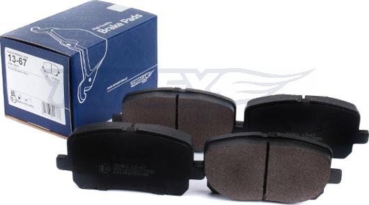 TOMEX brakes TX 13-67 - Brake Pad Set, disc brake autospares.lv