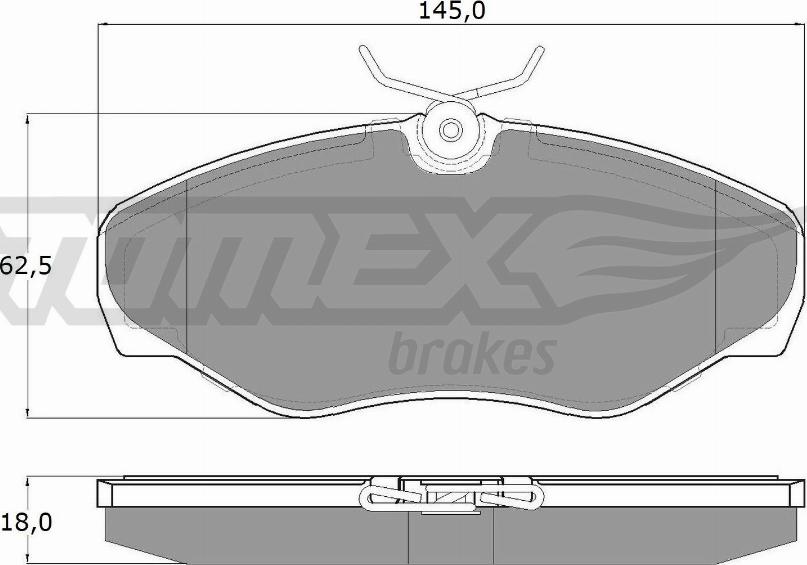 TOMEX brakes TX 13-08 - Brake Pad Set, disc brake autospares.lv