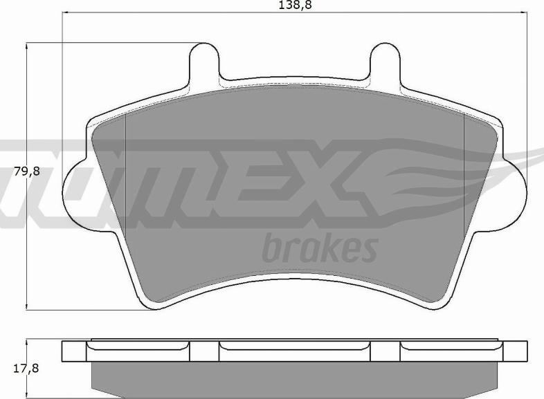 TOMEX brakes TX 13-02 - Brake Pad Set, disc brake autospares.lv
