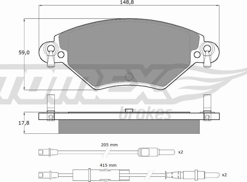 TOMEX brakes TX 13-31 - Brake Pad Set, disc brake autospares.lv